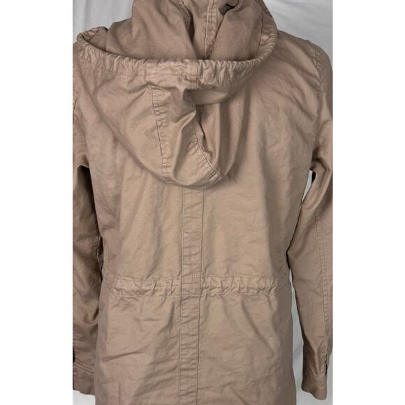Market & Spruce Womens Small Hooded Barn Utility Jacket Beige Tan - Picture 7 of 8